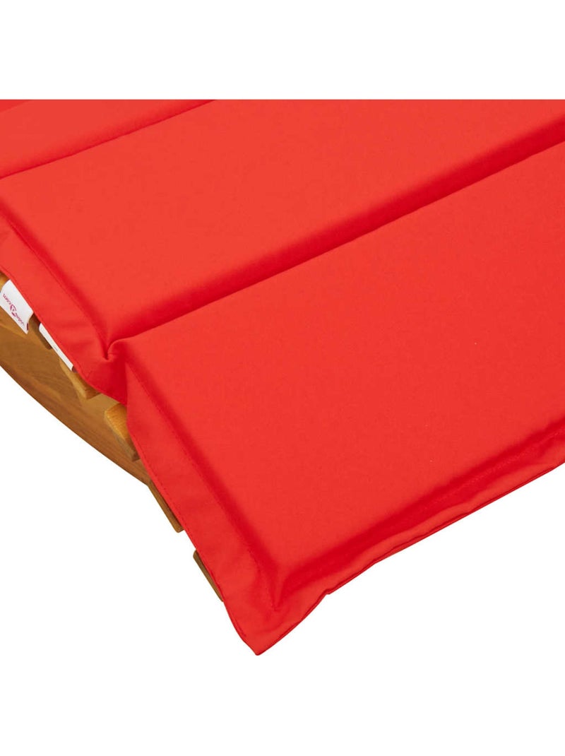 Chaise longue à bascule ergonomique avec coussin et appuie-tête Rouge - Kiabi