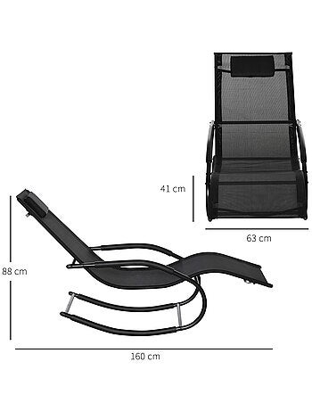 Chaise longue à bascule rocking chair design