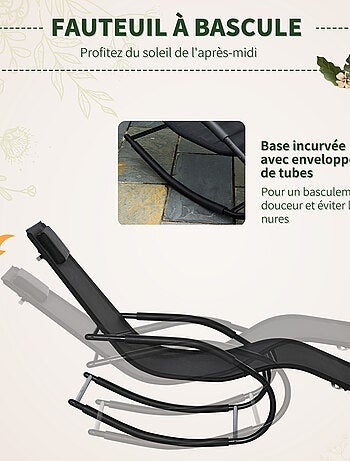 Chaise longue à bascule rocking chair design