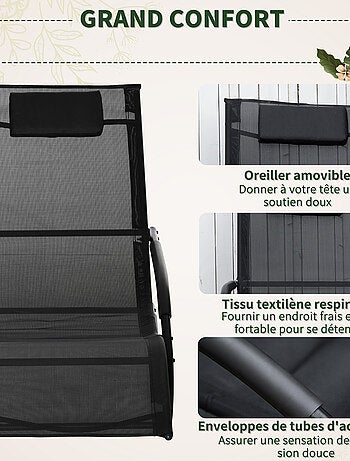 Chaise longue à bascule rocking chair design