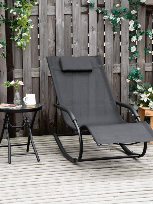 Chaise longue à bascule rocking chair design - Kiabi
