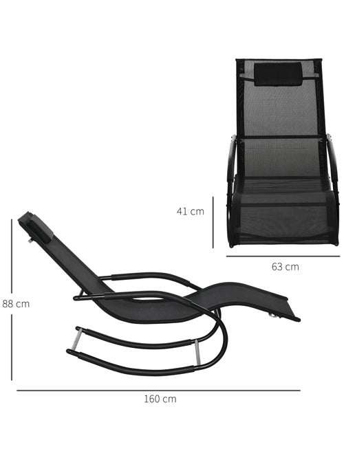 Chaise longue à bascule rocking chair design - Kiabi