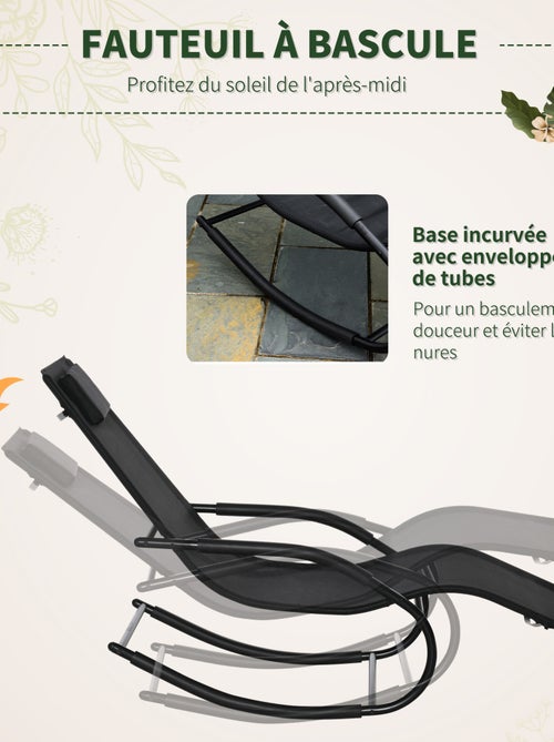 Chaise longue à bascule rocking chair design - Kiabi
