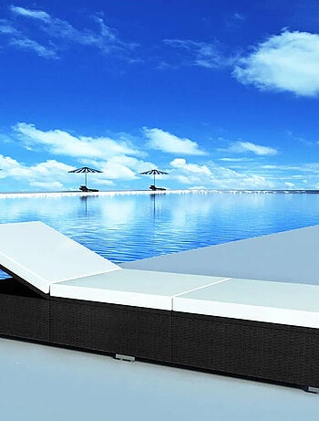 Chaise longue amovible avec coussin