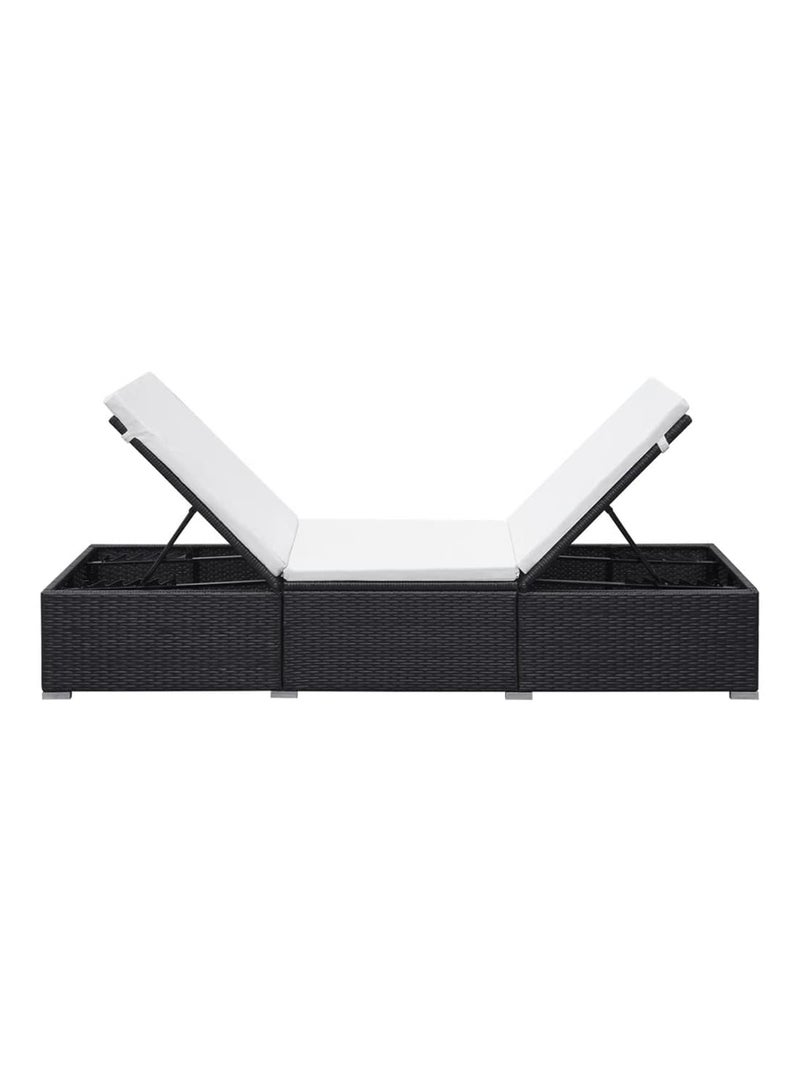 Chaise longue amovible avec coussin Noir - Kiabi