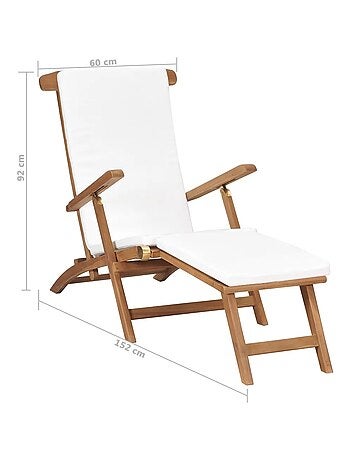 Chaise longue avec coussin