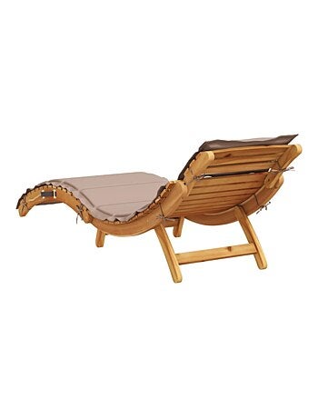 Chaise longue avec coussin bois d'Acacia