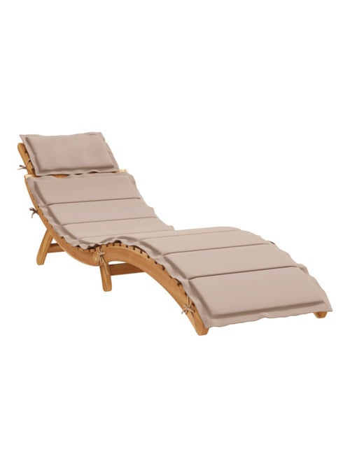 Chaise longue avec coussin bois d'Acacia - Kiabi Chaise longue avec coussin bois d'Acacia - Kiabi