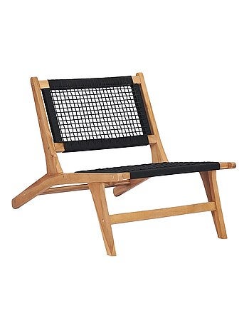 Chaise longue avec repose-pied en teck