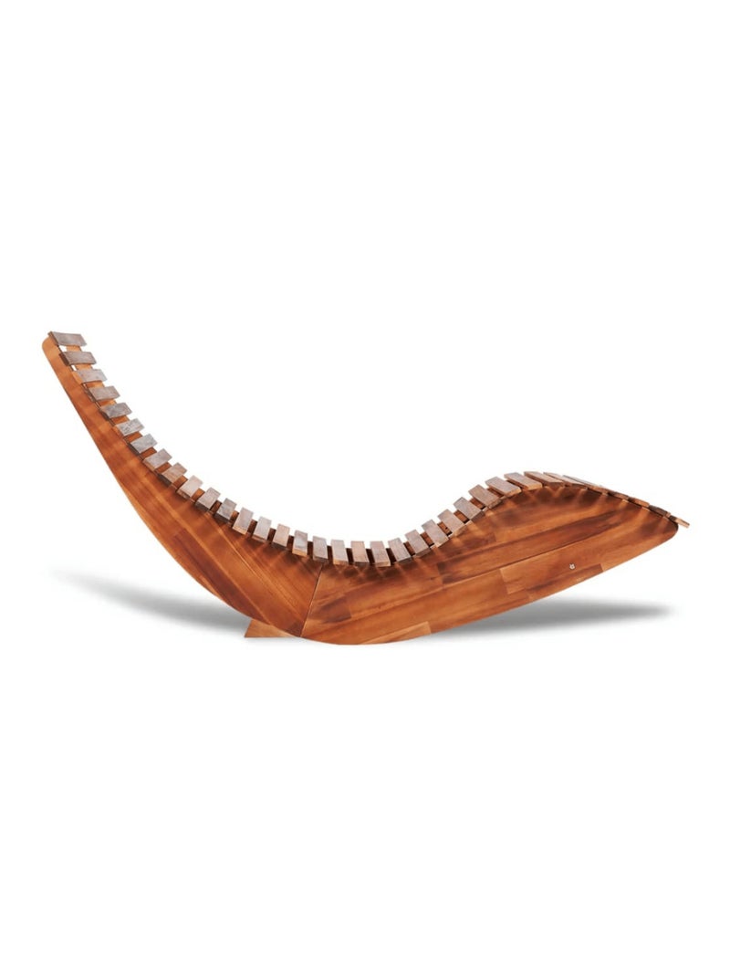 Chaise longue basculante extérieure Marron - Kiabi