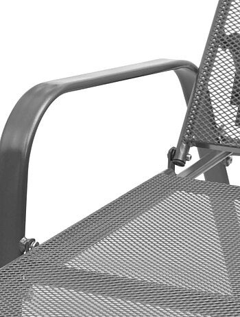 Chaise longue en acier