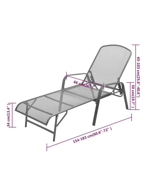 Chaise longue en acier - Kiabi Chaise longue en acier - Kiabi