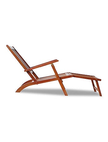 Chaise longue en bois d'acacia