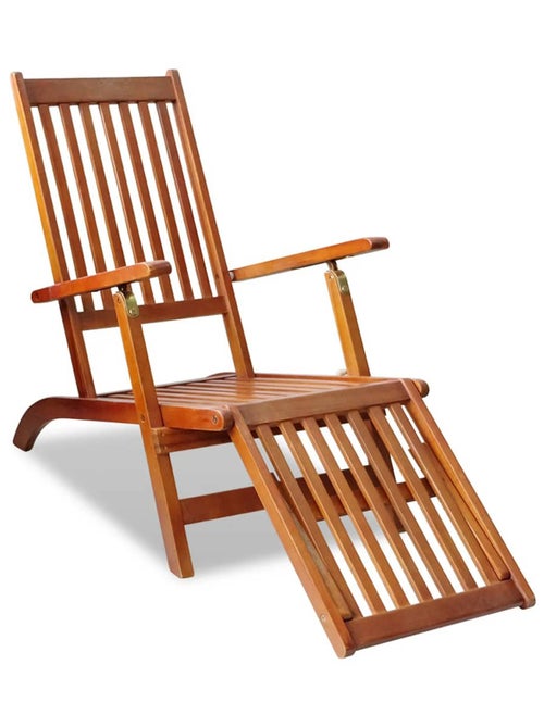 Chaise longue en bois d'acacia - Kiabi Chaise longue en bois d'acacia - Kiabi