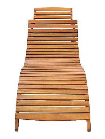 Chaise longue en bois d'acacia