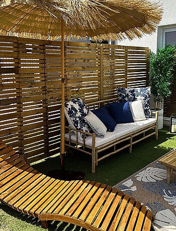 Chaise longue en bois d'acacia