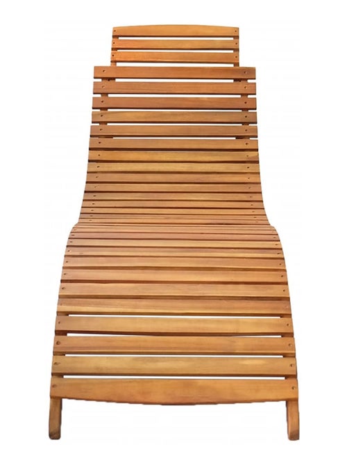 Chaise longue en bois d'acacia - Kiabi