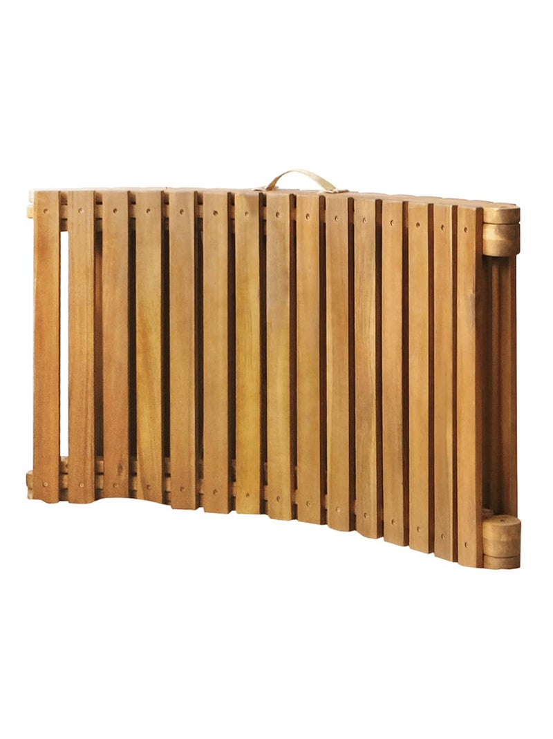 Chaise longue en bois d'acacia Beige - Kiabi