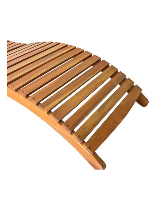 Chaise longue en bois d'acacia - Kiabi