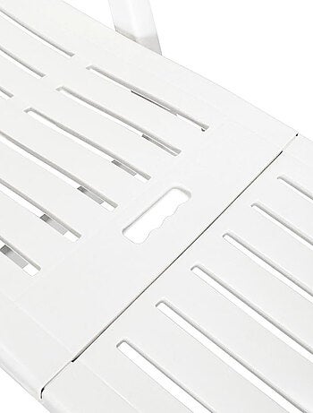 Chaise longue en pvc avec repose pied