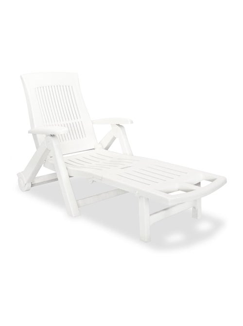 Chaise longue en pvc avec repose pied - Kiabi