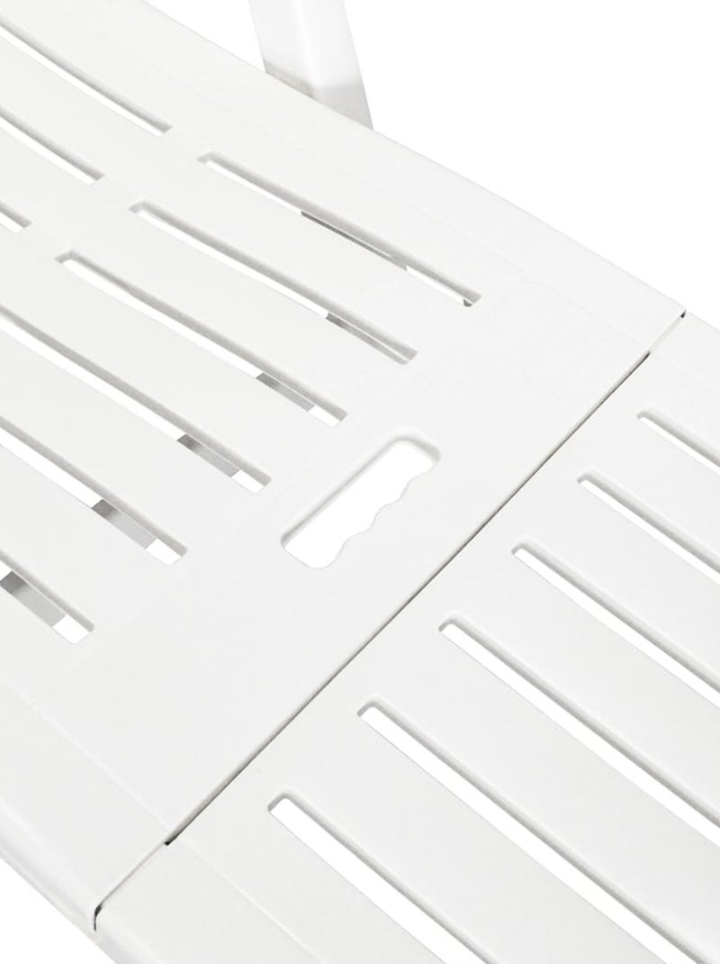 Chaise longue en pvc avec repose pied Blanc - Kiabi