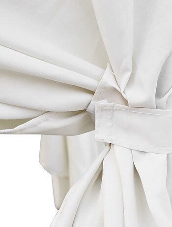 Chaise longue extérieur avec rideaux