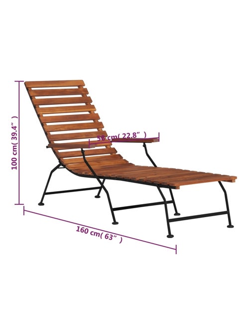 Chaise longue extérieure en acacia - Kiabi Chaise longue extérieure en acacia - Kiabi