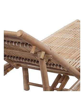 Chaise longue extérieure en bambou
