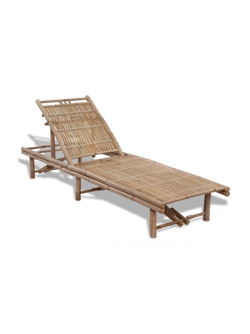 Chaise longue extérieure en bambou - Kiabi Chaise longue extérieure en bambou - Kiabi