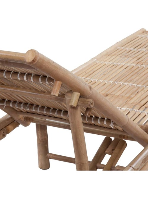 Chaise longue extérieure en bambou - Kiabi Chaise longue extérieure en bambou - Kiabi