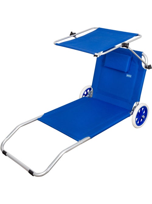 Chaise longue pliable 2 en 1 beach aktive - Kiabi Chaise longue pliable 2 en 1 beach aktive - Kiabi