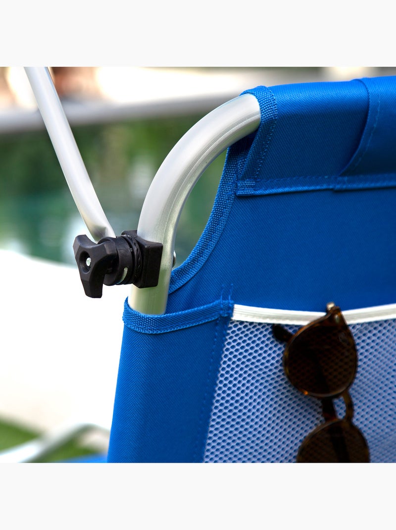 Chaise longue pliable 2 en 1 beach aktive Bleu - Kiabi