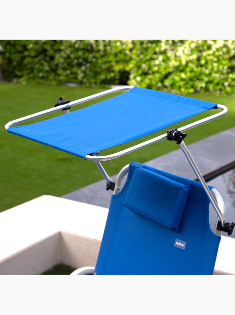 Chaise longue pliable 2 en 1 beach aktive Bleu - Kiabi