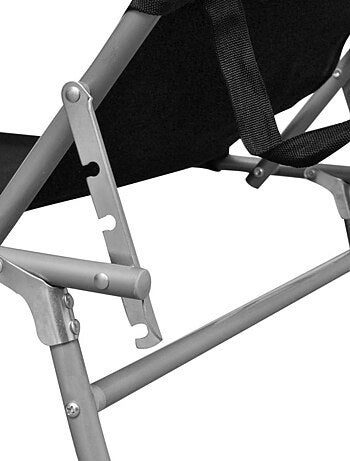 Chaise longue pliable avec auvent