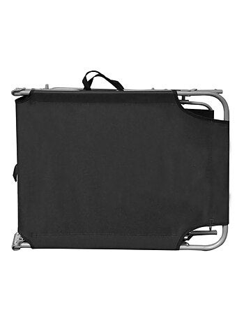 Chaise longue pliable avec auvent