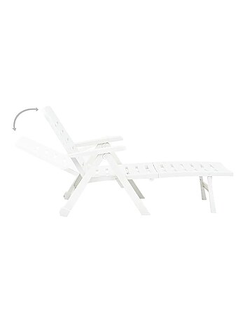 Chaise longue pliable unie