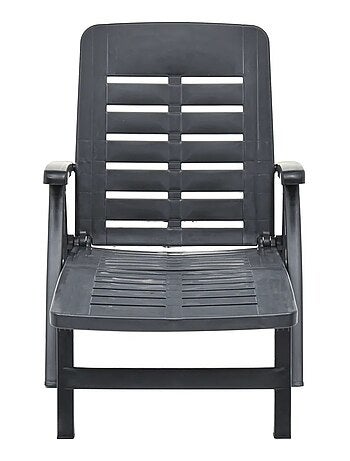 Chaise longue pliable unie