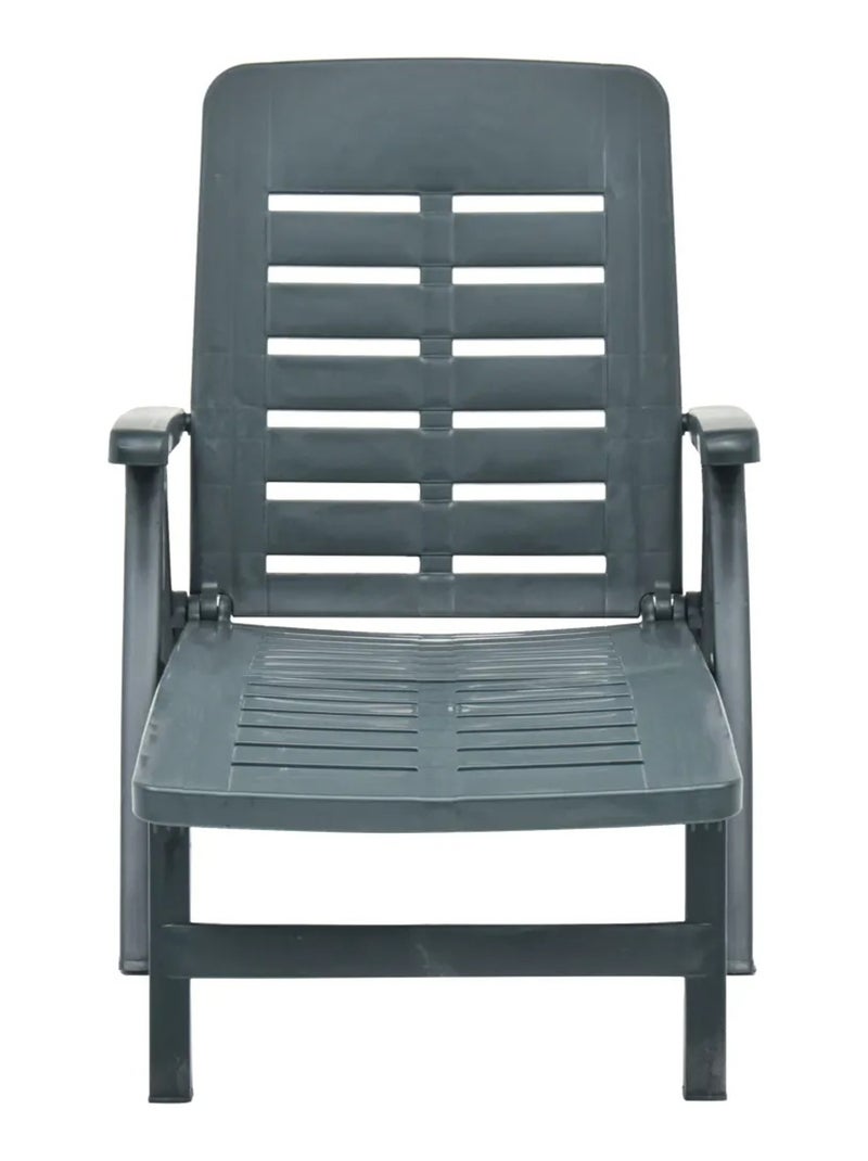 Chaise longue pliable unie Vert - Kiabi