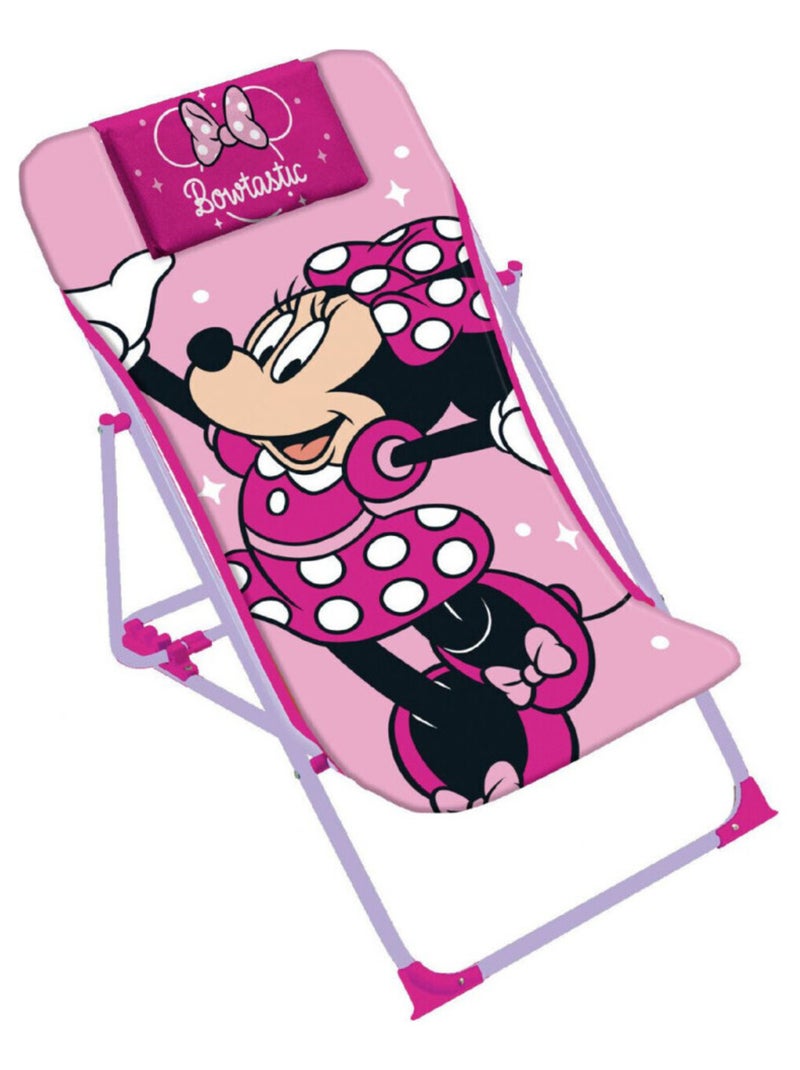 Chaise Longue Pliante - Disney Minnie Mouse - 61x43x66 cm Rose - Kiabi