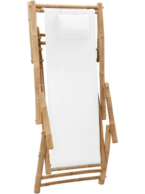 Chaise longue pliante en bambou - Kiabi Chaise longue pliante en bambou - Kiabi