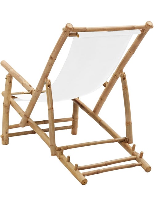 Chaise longue pliante en bambou - Kiabi Chaise longue pliante en bambou - Kiabi