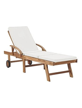 Chaise longue réglable avec coussin