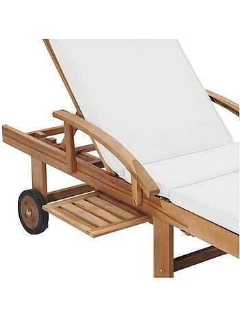 Chaise longue réglable avec coussin