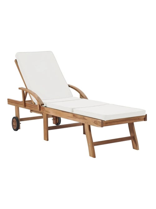 Chaise longue réglable avec coussin - Kiabi