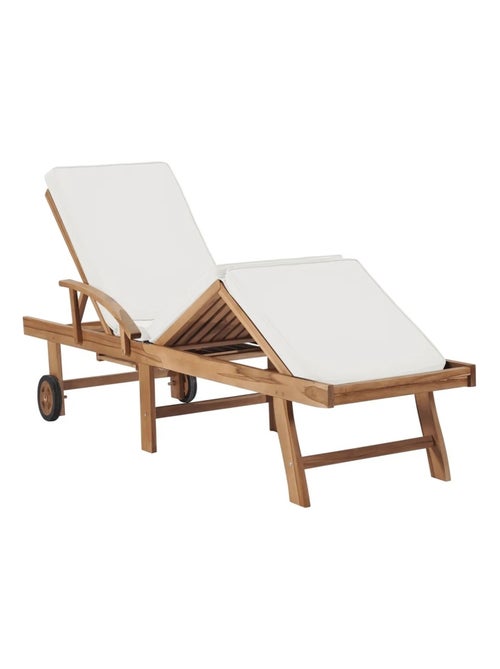 Chaise longue réglable avec coussin - Kiabi