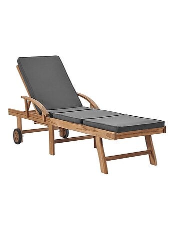 Chaise longue réglable avec coussin