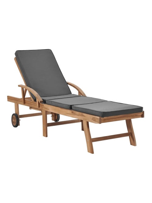 Chaise longue réglable avec coussin - Kiabi Chaise longue réglable avec coussin - Kiabi