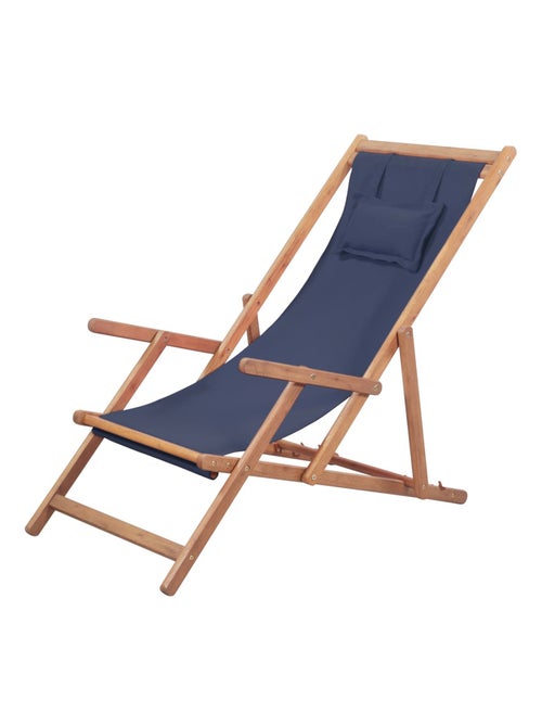 Chaise pliable avec cadre en bois - Kiabi