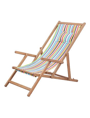 Chaise pliable avec cadre en bois